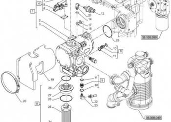 New Holland T6090 T6070 Regen pompa hydraul 63 cc 84353100R