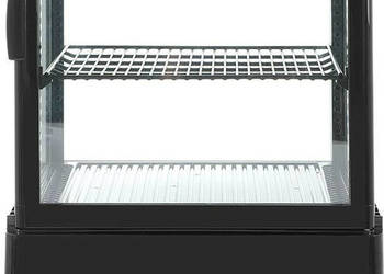 Witryna Chłodnicza Słupek Na Ciastka 58l Czarna Hendi 233627