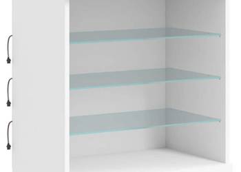 vidaXL Szafka z oświetleniem LED, biała(SKU:836693)