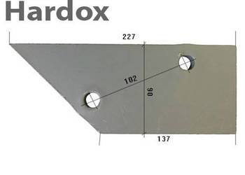 Płoza krótka HARDOX 24061912/P części do pługa STEENO