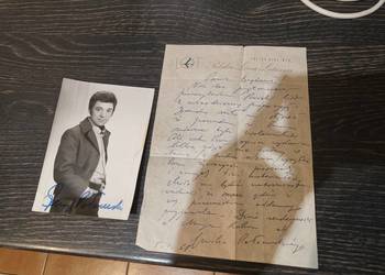 Sprzedam stary list z fotografią Jerzy Połomski