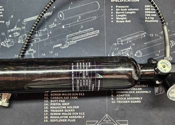 Mała butla 0,5l 300 BAR do zabrania w teren