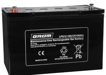 Akumulator żelowy GROM 12V 100Ah LPG12-100 Dostawa