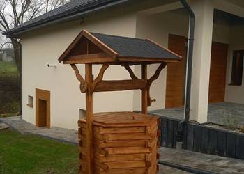 Studnia z drewna nakładana na beton 100 cm