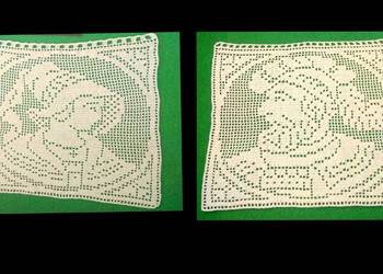 Ozdoba szydełkowa 2 x ok. 75 x 43 cm