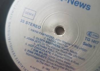 Winyl - Yazoo, Joan Jett, Jethro Tull, Hot Chocolate, Kim Wilde, etc.