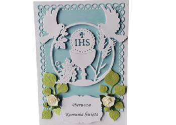 Kartki Pamiątka Komunii Świętej B6 Chłopiec Wzór 2