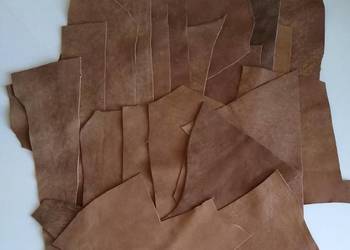 Skóra (405 g) Licowa Włoska średnie i małe kawałki Brąz Jasny