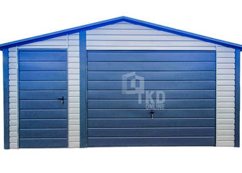 Garaż Blaszany 5x6m Brama Uchylna - Drzwi  Rynny Dach Dwuspad TKD216 Garaż Blaszany 5x6m Brama Uchylna - Drzwi  Rynny Dach Dwuspad TKD216