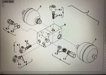 Hydroakumulator przedniej osi  FENDT DEUTZ-FAHR CLAAS