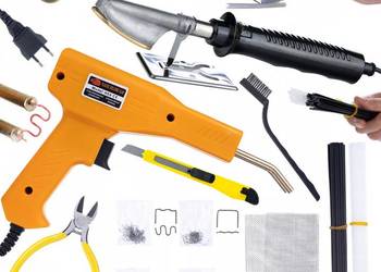 Lutownica Żelazko do Wygładzania Plastiku – 230 mm | Zszywacz + 200 Zszywek