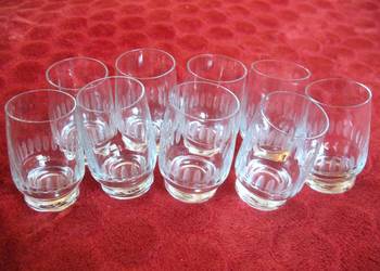 Kieliszki do wódki -  PRL, DDR _6 x 3,5 cm _9 sztuk