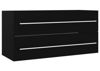 vidaXL Szafka pod umywalkę, czarna, 100x38,5x48 cm(SKU:804720)