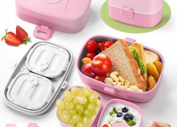 Śniadaniówka TUSEASY 860 ml Pojemnik na Jedzenie dla Dzieci Różowy