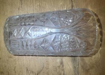 ORGINAŁ-ZABYTKOWY WAZON KRYSZTAŁ - ozdobny - lata 70 z PRL