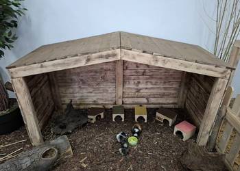 Duży domek dla królików lub świnek morskich