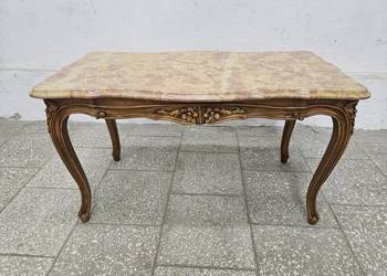 Francuski stolik kawowy z marmurem Francja