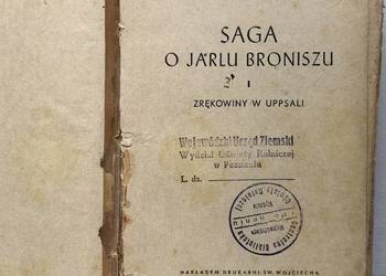 Książka "Saga o Jarlu Broniszu" część I, 1946 rok