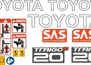 NAKLEJKI NA WÓZEK WIDŁOWY TOYOTA TRIAGO 48 20