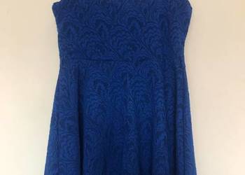 Kobaltowa sukienka na ramiączkach