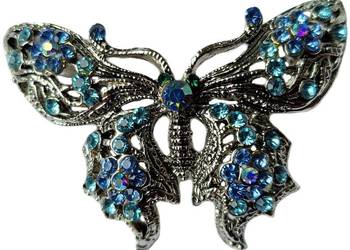 VINTAGE BROSZA W STYLU ART DECO SECESYJNY MOTYL VINTAGE BROSZA W STYLU ART DECO SECESYJNY MOTYL