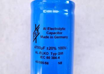 Kondensator elektolityczny F&T GM 4700uF 100V -40 +105 °C Made In Germany