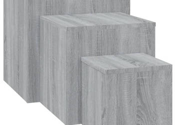 Stoliki 3 szt. szary dąb sonoma materiał drewnopochodny WM-815988