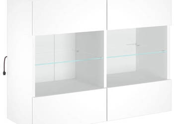 Ścienna szafka TV z LED biała 785x30x605 cm WM-837099