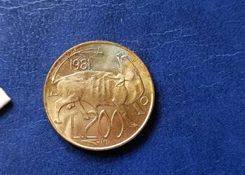 Stare monety 200 lir 1981 San Marino
