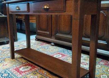 Konsola dębowa stolik przyścienny