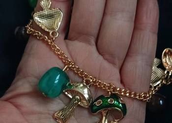 Naszyjnik nowy,złoty harmsy grzybki