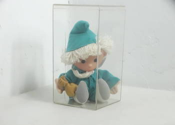 Vintage skrzat krasnal Sonni Sonneberg kolekcjonerski w gablotce retro