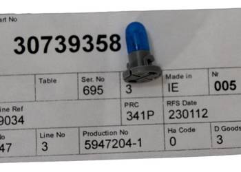 VOLVO XC90 zarowka podsw panelu sterowania OE 30739358