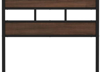 Wezgłowie brązowy dąb 107 cm stal i materiał drewnopochodny WM-4017181