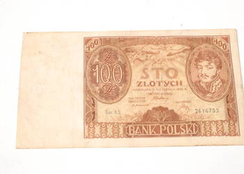 Stary banknot 100 złotych ser. AS 2 Czerwca 1932 antyk unikat