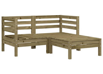 Ogrodowa sofa 2-os. z podnóżkiem impregnowane drewno sosnowe WM-838025