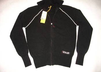 LEE NOWY sweter męski z wełną zamek M L