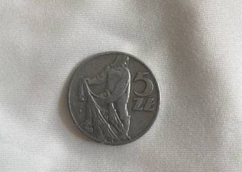 Moneta 5 złoty z 1960 roku Rybak