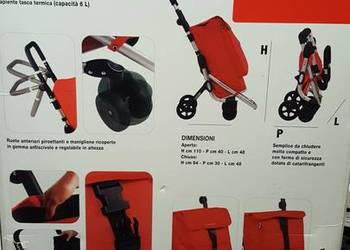 wózek na zakupy firmy "Foppapedretti"z kieszenią termiczną