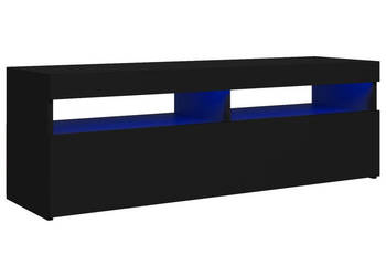 Szafka pod TV z oświetleniem LED czarna 120x35x40 cm WM-804374