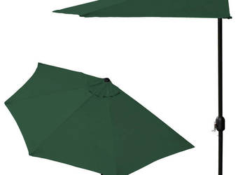 Parasol ogrodowy pół-parasol ścienny na taras 2,7 m zielony MultiGarden
