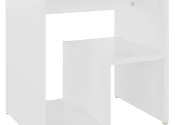 Szafka nocna biała 40x30x40 cm materiał drewnopochodny WM-806328