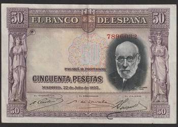Hiszpania 50 peset 1935 - Ramon y Cajal - 789