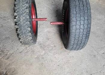 Koła do pługa na piastach z łożyskami i kołami 15" (ośka mocowania fi35)