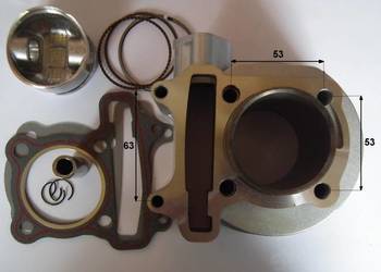 CYLINDER TŁOK 4T ATV QUAD 150 CM3 SKUTER ZIPP 57mm