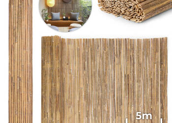Dwustronna mata bambusowa 150x500 cm na balkon taras ogrodzenie naturalna…