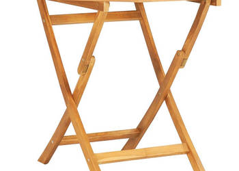 Składany stolik ogrodowy 85x85x76 cm lite drewno tekowe WM-47418
