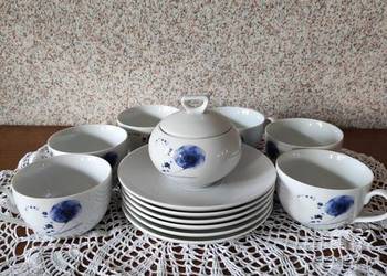 kolekcjonerski zestaw kawowy Ćmielów filiżanki talerzyki cukiernica