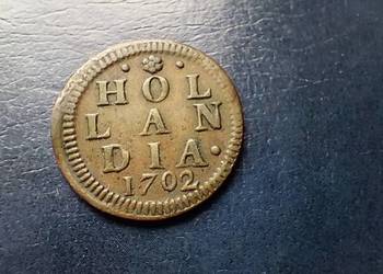 Stare monety 1 duit 1702 Holandia