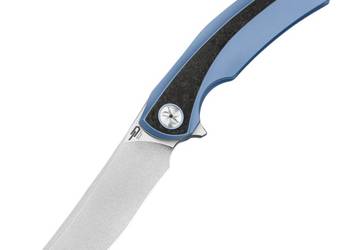 Nóż składany Bestech Sambac Blue Titanium/Marbled Carbon Fiber, Stonewashe…